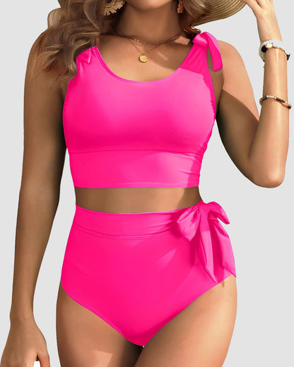 ✨Heißer Verkauf: 50 % Rabatt 🎀Bauchweg-Bikini-Set mit hoher Taille und doppelter Schnürung💖
