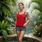 📢📢50 % Rabatt!! ⏰👙Zweiteiliger Badeanzug mit Polka-Dots für Damen🏖️