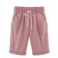 💕 HEISSER SALE50% RABATT🌷Plus Größe Solid Farbe Elastische Taille Lose Cropped Shorts