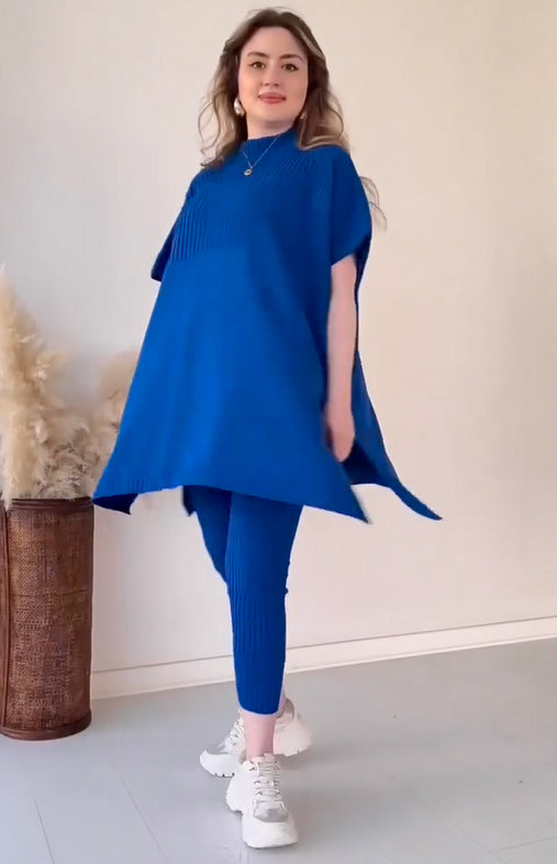 ✨Zweiteiliges Set aus Stretch-Strick für Damen (Oberteil + Hose)