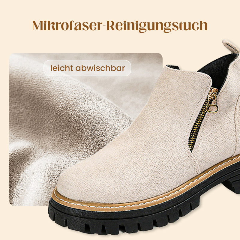 📢📢50%Rabatt!!!🎉🥾 Damenschuhe trendig und komfortabel, runde Spitze mit Zip 🌟👢