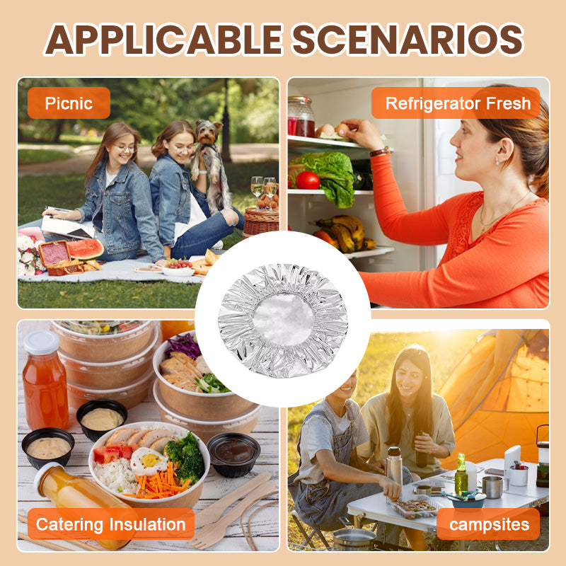 🔥 50 % RABATT 🧊 Intelligente Isolierhülle aus Aluminiumfolie 🍱 Hält Speisen länger warm, wiederverwendbar und perfekt für den täglichen Gebrauch und unterwegs ✨
