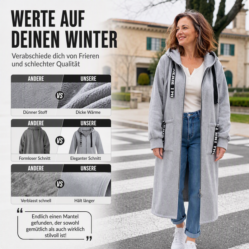 🥳💞 Über 78.000 Stück verkauft!🧥Oversize-Kapuzen-Sweatshirt-Mantel für Damen🎁