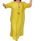 👗✨Lässiges Kleid mit V-Ausschnitt aus Baumwolle und Leinen