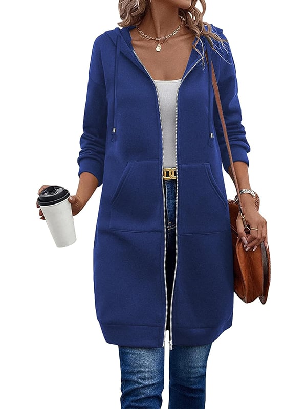 🔥Beliebtes Produkt ！🔥✨Damen Fleece‑Kapuzenpullover mit Reißverschluss
