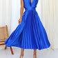 🔥 Zeitlich begrenzter 50% Rabatt💃 Drapiertes Faltenrockkleid mit V-Ausschnitt