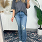 Damen Raw Edge Boxy Tee