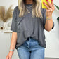 Damen Raw Edge Boxy Tee
