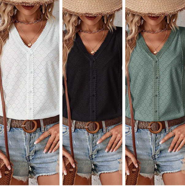 🎁 Hot Sale 50% RABATT ⏳ Neue Damen-Bluse mit kurzen Ärmeln 🔥 Oster-Rabattaktion!