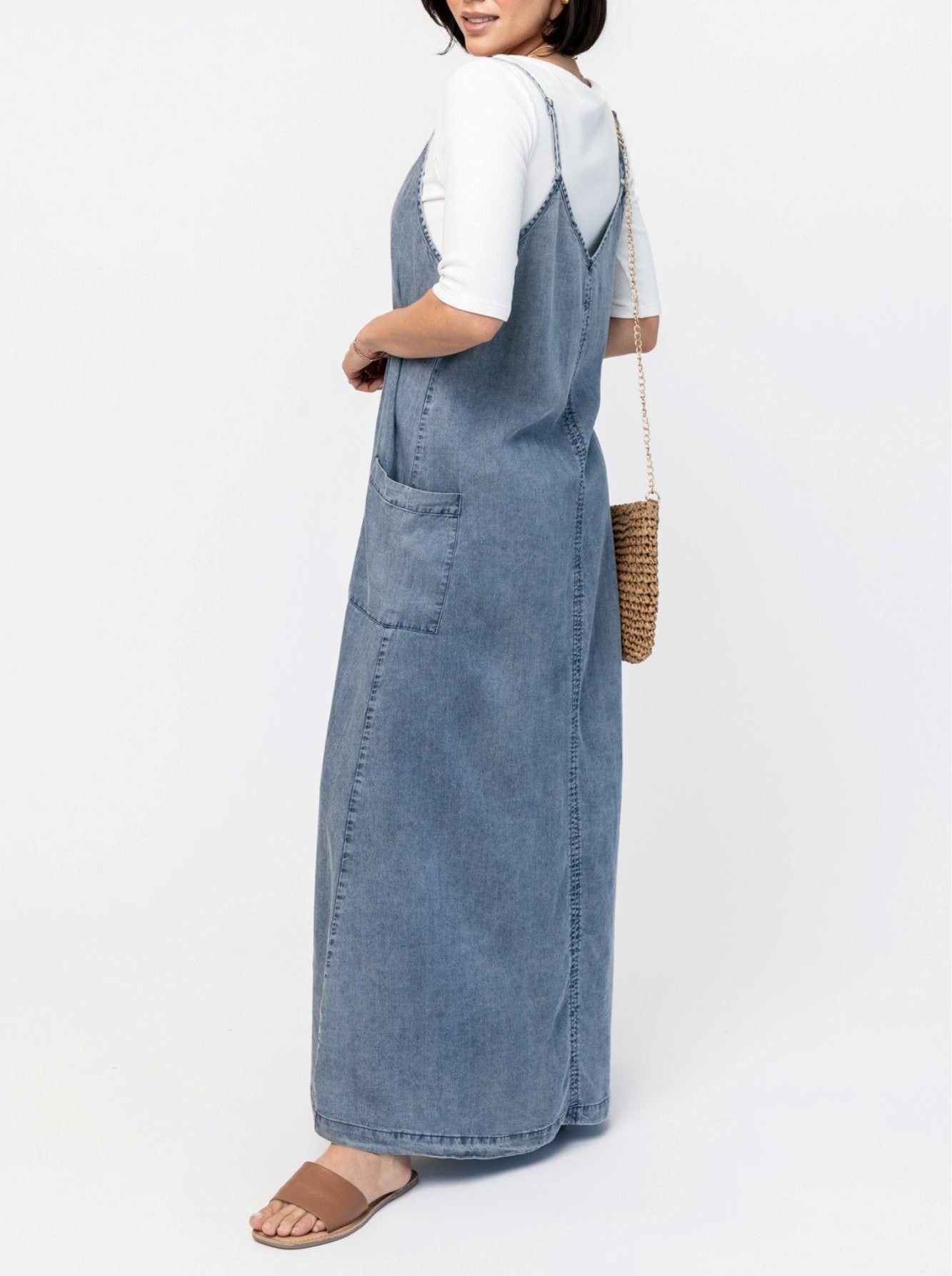 🔥VERKAUF 49%🔥Maxi-Jeanspulloverkleid für Damen