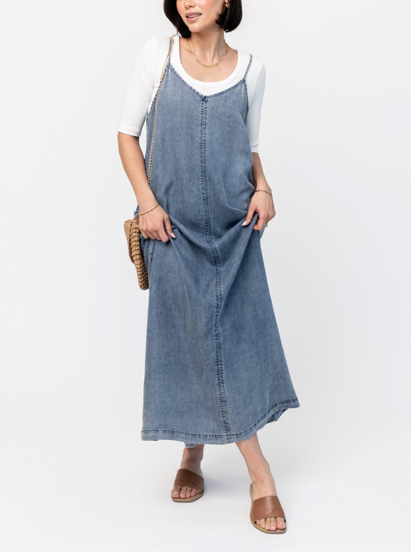 🔥VERKAUF 49%🔥Maxi-Jeanspulloverkleid für Damen