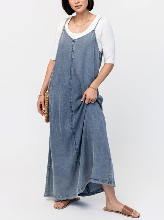 🔥VERKAUF 49%🔥Maxi-Jeanspulloverkleid für Damen