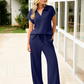 Damen 2 Stück Sommer-Outfit-Atmungsaktiv & Falten resistent Sweatsuits Sets