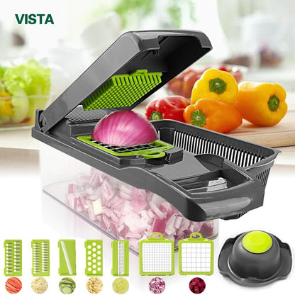 15 Stk. – 1 Set 🧑‍🍳 Multifunktionaler Obst- und Gemüseschneider