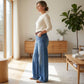 🔥🔥50% RABATT!🎁👖Damen Hochbund & Weitbein: Retro-Style, Bequeme Passform & Lässiger Look 👖✨