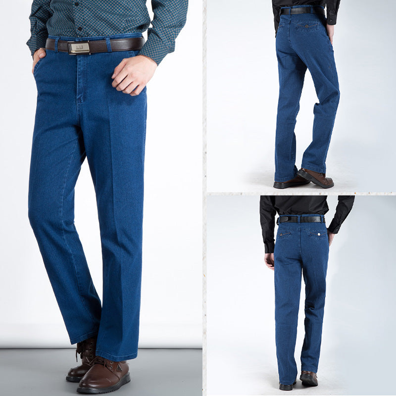 Herrenjeans mit hoher Taille und gerader Passform - Kaufen Sie 2 versandkostenfrei