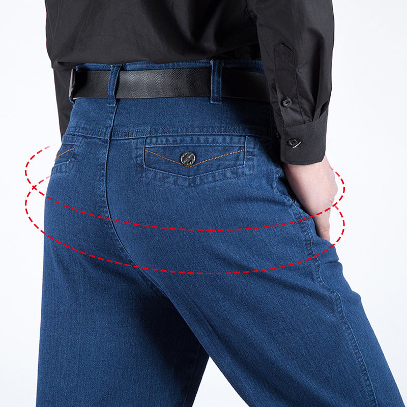 Herrenjeans mit hoher Taille und gerader Passform - Kaufen Sie 2 versandkostenfrei