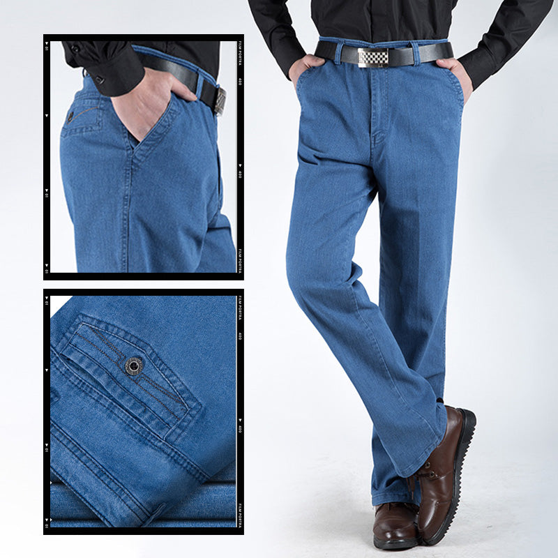 Herrenjeans mit hoher Taille und gerader Passform - Kaufen Sie 2 versandkostenfrei