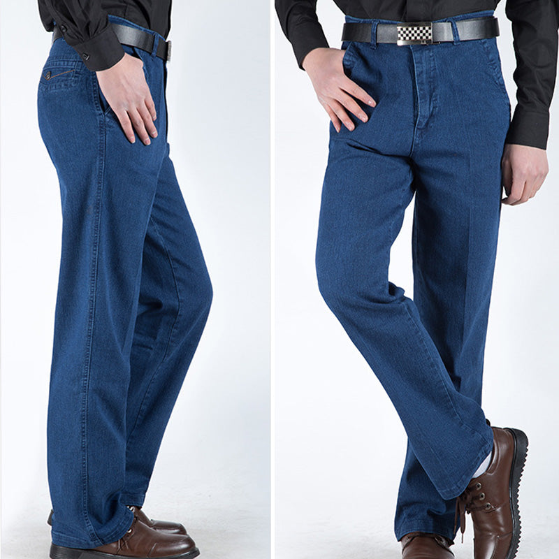 Herrenjeans mit hoher Taille und gerader Passform - Kaufen Sie 2 versandkostenfrei