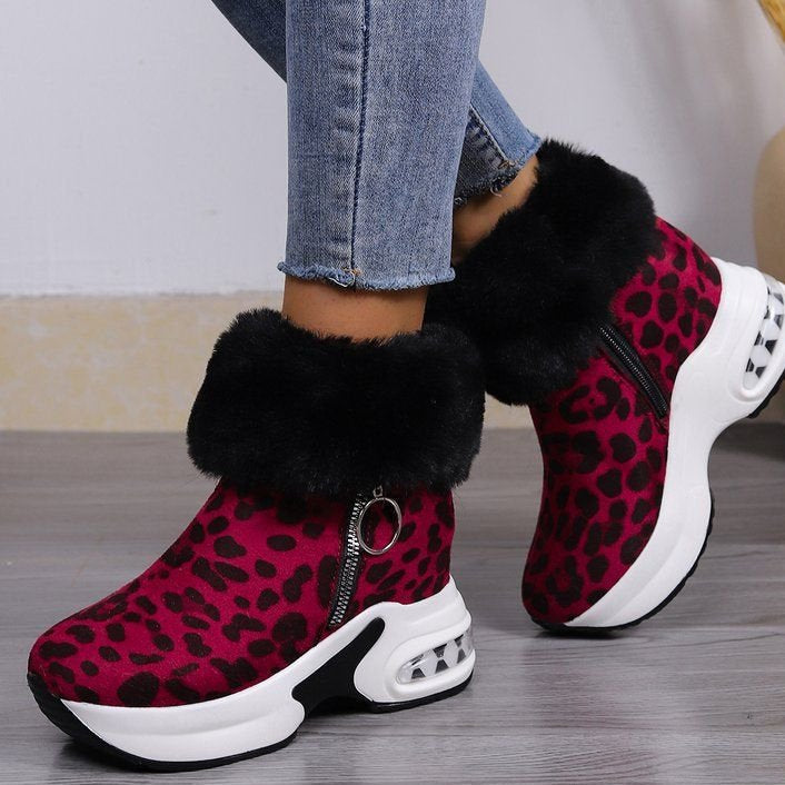 🔥Beliebtes Produkt ！✨Plüschige, warme, höhenverstärkende Stiefeletten für Damen, ein Must-have für Herbst und Winter, modische, bequeme und vielseitige Schuhe🥰