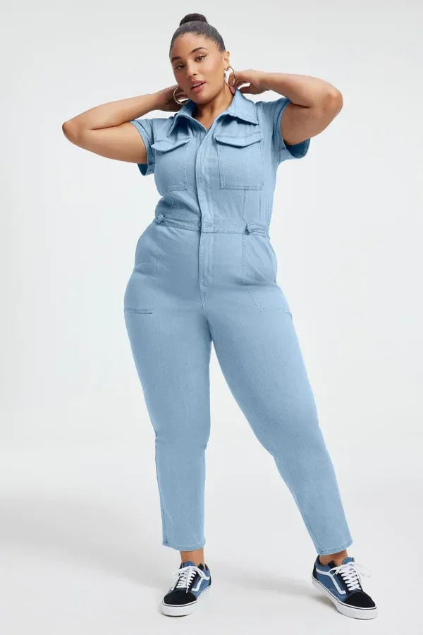 💕Enger Bootcut-Denim-Overall (Kostenloser Versand für 2 Stück)✈️