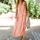 🔥50 % RABATT💝Langes, einfarbiges Sommerkleid in Übergröße für Damen