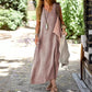 🔥50 % RABATT💝Langes, einfarbiges Sommerkleid in Übergröße für Damen