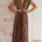 🔥 Zeitlich begrenzter 50% Rabatt💃 Drapiertes Faltenrockkleid mit V-Ausschnitt