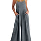 💝Ärmelloser Jumpsuit für Damen mit weitem Bein und Taschen