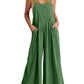 💝Ärmelloser Jumpsuit für Damen mit weitem Bein und Taschen