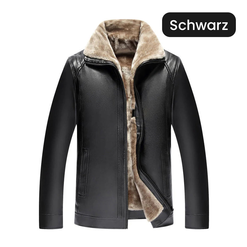 💖Modisch und warm😎Gesteppte Kunstlederjacke für Herren
