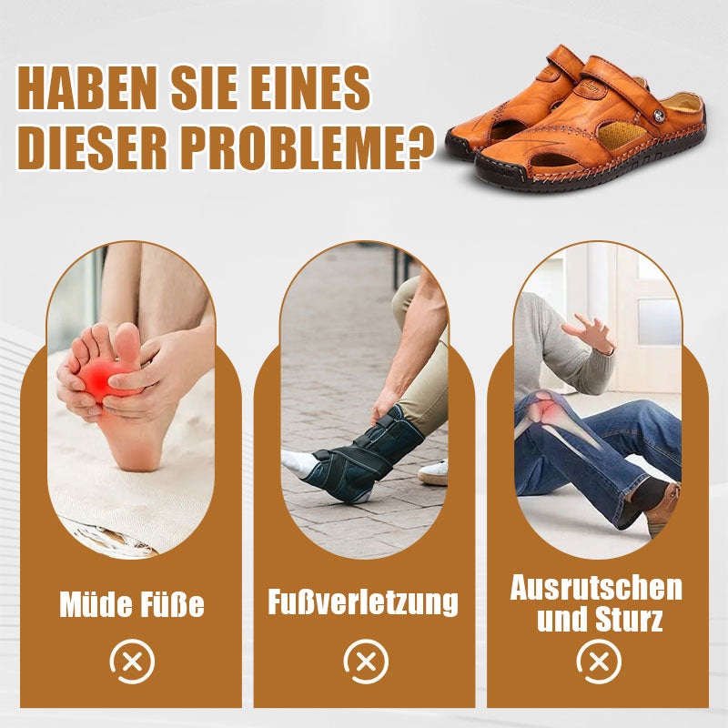 🏆Bis zu 50 % Rabatt!🔥Große Größe Weiches Leder Männer Atmungsaktive Outdoor-Sandalen