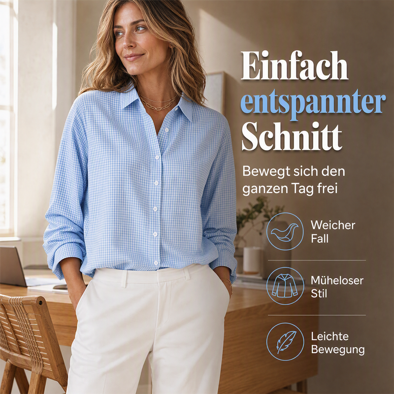 🔥Beliebtes Produkt ！✨Langärmliges Retro-Karo-Oberteil für Damen