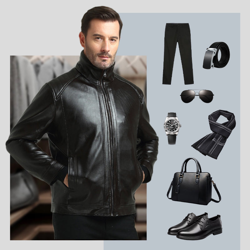 💖Modisch und warm😎Gesteppte Kunstlederjacke für Herren