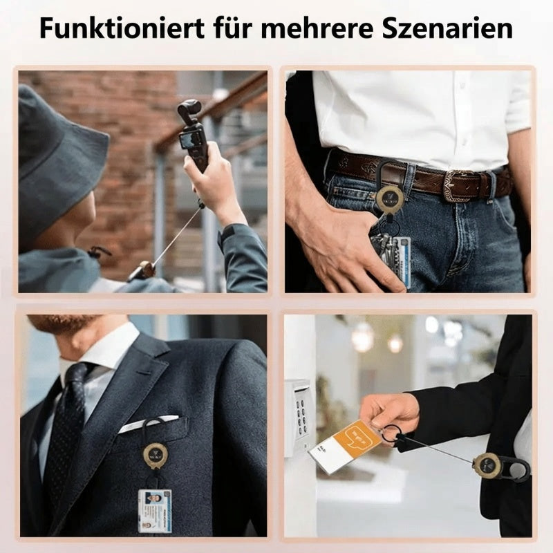 🏆Letzter Tag: 1 kaufen 2 gratis dazu!🎁3-in-1 Multifunktions-Schlüsselanhänger mit Karabiner und ausziehbarem Jojo