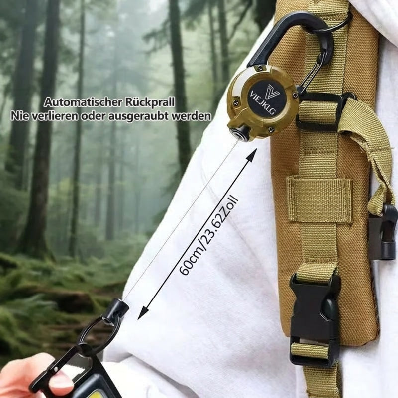 🏆Letzter Tag: 1 kaufen 2 gratis dazu!🎁3-in-1 Multifunktions-Schlüsselanhänger mit Karabiner und ausziehbarem Jojo