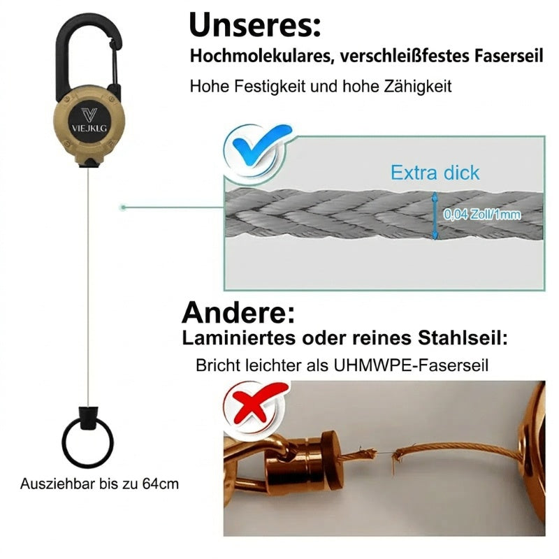 🏆Letzter Tag: 1 kaufen 2 gratis dazu!🎁3-in-1 Multifunktions-Schlüsselanhänger mit Karabiner und ausziehbarem Jojo
