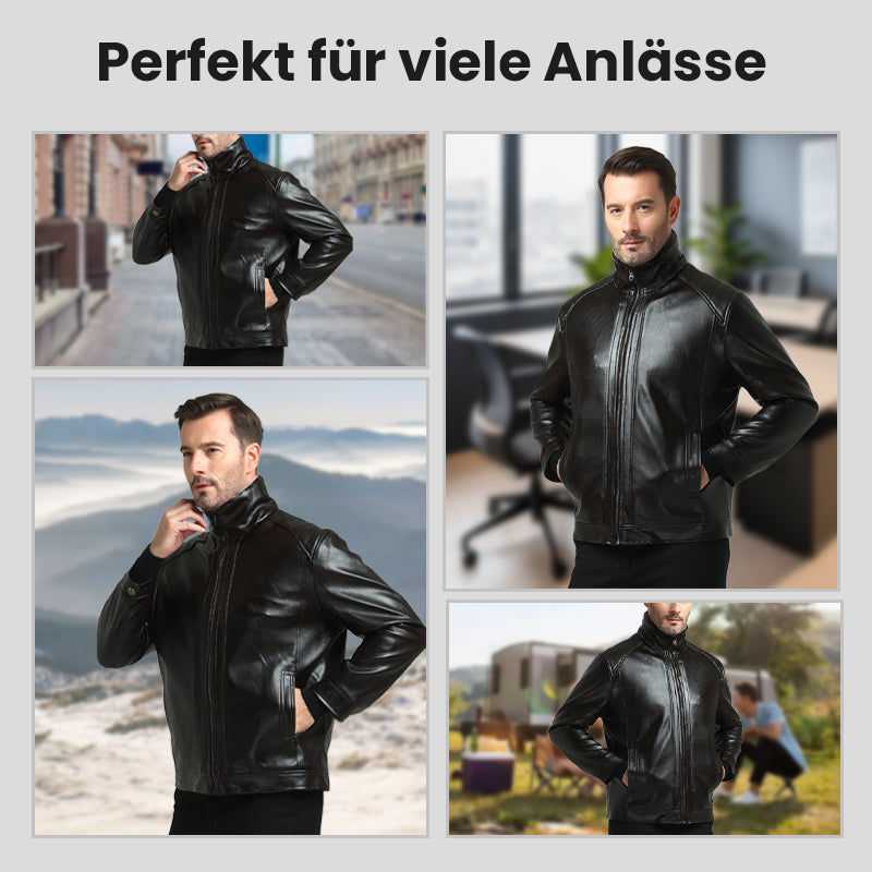 💖Modisch und warm😎Gesteppte Kunstlederjacke für Herren