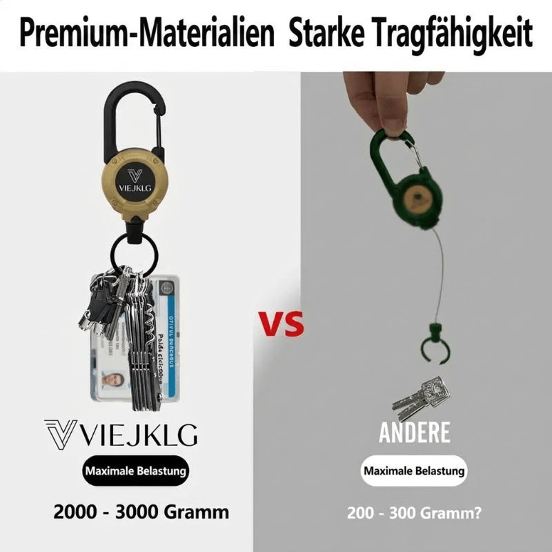 🏆Letzter Tag: 1 kaufen 2 gratis dazu!🎁3-in-1 Multifunktions-Schlüsselanhänger mit Karabiner und ausziehbarem Jojo