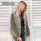 📣2025 neue limitierte Auflage 50 % Rabatt🔥Gestrickte Patchwork-Pufferjacke für Damen