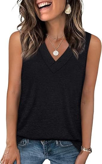 🎁Sommeraktion 50 % RABATT✨Ärmelloses, figurformendes Tanktop mit V-Ausschnitt und lockerer Passform für Damen