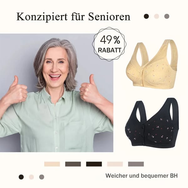 🌹Design für Senior Front Closure Baumwoll-BH🔥Für begrenzte Zeit 50 % Rabatt🔥