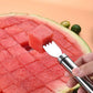 🍉2-in-1-Wassermelonenschneider und -gabel – Edelstahl, mit zwei Köpfen