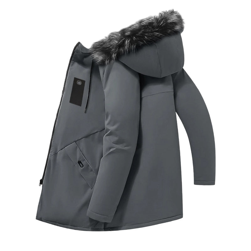🔥Solange der Vorrat reicht 50 % Rabatt!🎉Winddichte, mittellange Parka-Jacke mit Kapuze für Herren