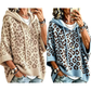 📢📢50%Rabatt!!!🎉✨Gestrickter Hoodie mit Leopardenmuster für Damen