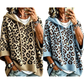 📢📢50%Rabatt!!!🎉✨Gestrickter Hoodie mit Leopardenmuster für Damen