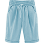 💕 HEISSER SALE50% RABATT🌷Plus Größe Solid Farbe Elastische Taille Lose Cropped Shorts