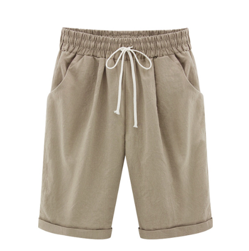 💕 HEISSER SALE50% RABATT🌷Plus Größe Solid Farbe Elastische Taille Lose Cropped Shorts