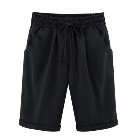 💕 HEISSER SALE50% RABATT🌷Plus Größe Solid Farbe Elastische Taille Lose Cropped Shorts
