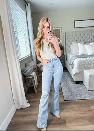 💥Ultrahoch taillierte Stretch-Schlaghosen👖